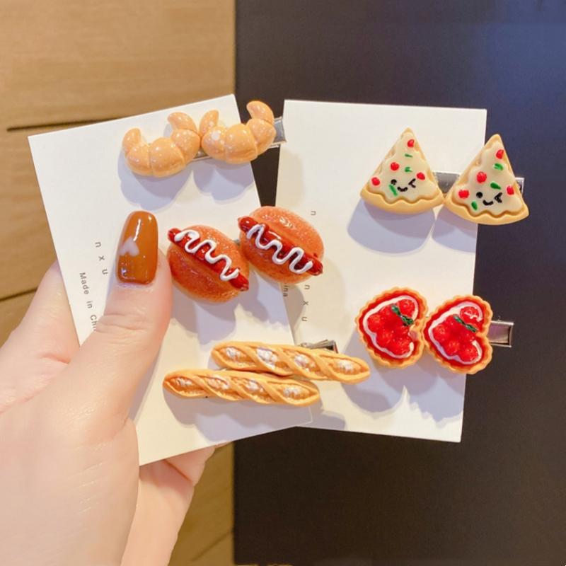 Детские Девочки Новинка Милые Заколки Для Волос Боковые Утиные Носы Креативные Имитация Еды BB Заколки Для Волос Детские Девочки Заколки Ювелирные Изделия