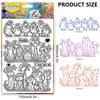PVC Plastic Clear Stamps for DIY Scrapbooking Photo Album Decorative Cards Making Animals 160x110mm