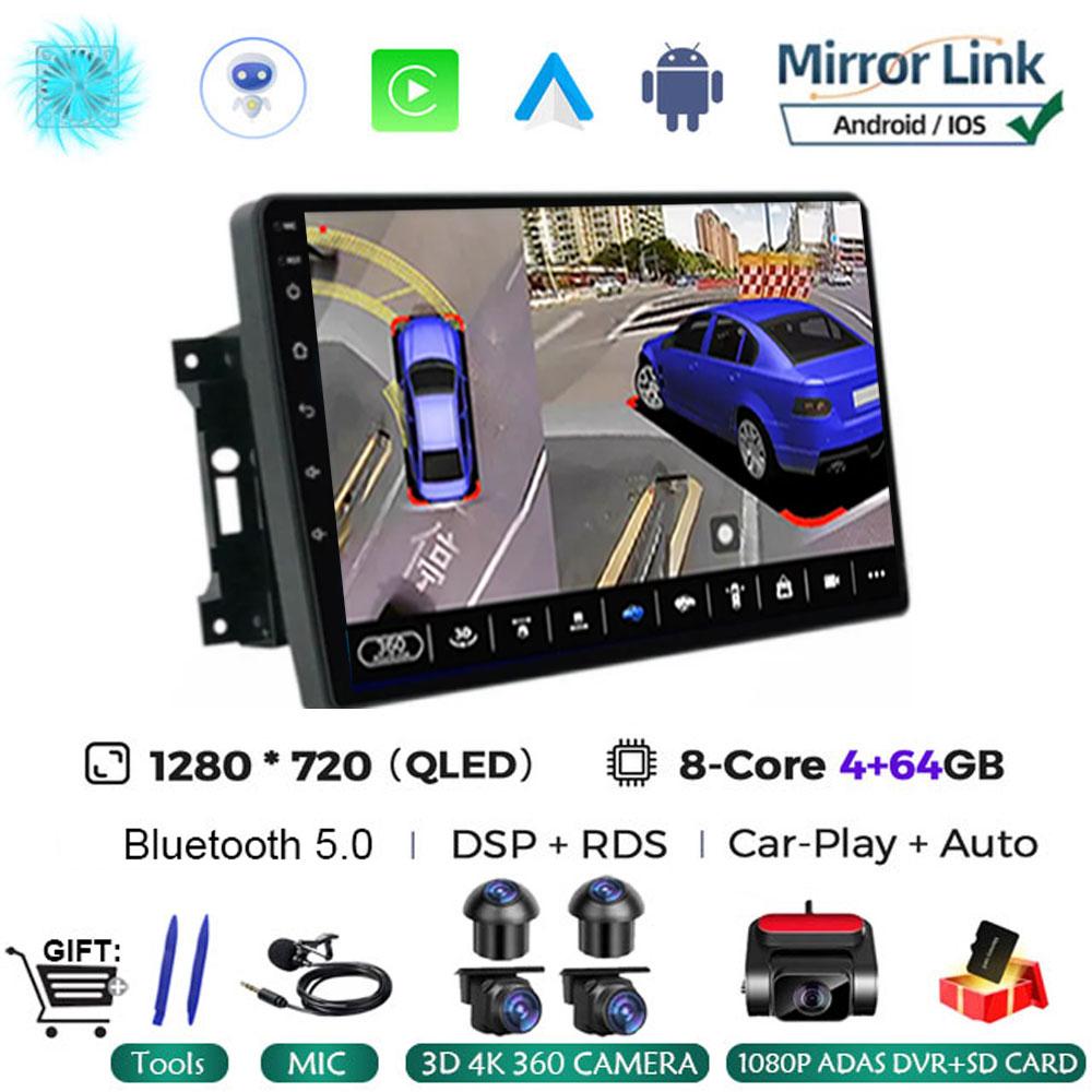 Для Jeep Compass/Commander/Grand Cherokee/Wrangler/Liberty AutoRadio Android 14 Car Radio QLED GPS Navigation Multimedia Player