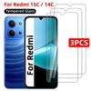 3 шт. Закаленное стекло Для XiaoMi Redmi 14C 5G Global Полное покрытие Защитная пленка для экрана Для RedMi 15C 4G Стеклянная пленка