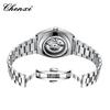 CHENXI Automatic Mechanical Watches For Man Fashion Silver Round Dial Waterproof Luminous Men Watch Gifts