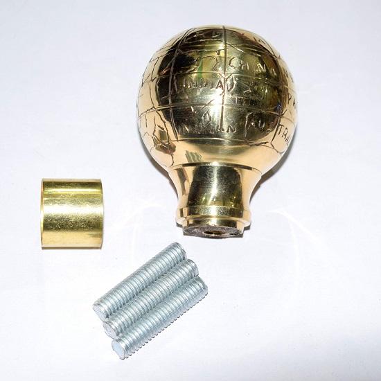 Шарообразная головка из литой латуни с внешней ручкой Твердая трость Ручка трости