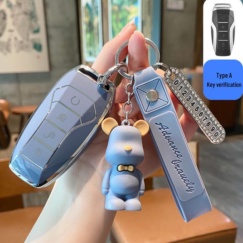 Чехол для ключей BYD Dolphin для Han Song, Tang DM-i, Qin Pro/Plus, Yuan и e2 - Сумка-застежка на корпус автомобиля.