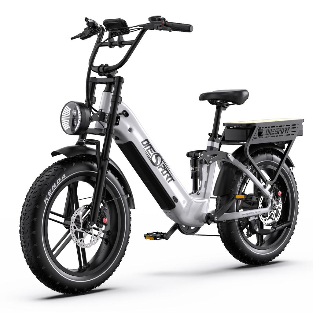 Electric bicycle Onesport OT08 Pro, 500W motor, 48V 18Ah*2 batteries, cruising range 190km, 20×4.0inch tires