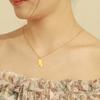 Feather Shaped Charm Necklace for Women Stainless Steel Gold Chain Necklaces Jewelry