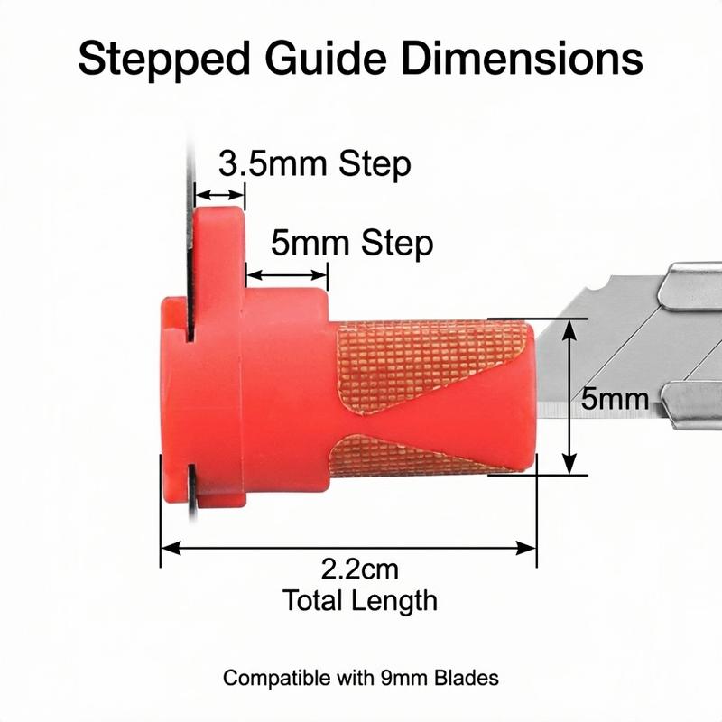 Precision Edge Trimming Tool with Magnet for 9mm Blade Utility Knives Car Wrapping Carbon Film Graphic PPF Consistent Cutting