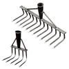 Steel Weeding Rake Detachable Gardening Hand Weeder Heavy-Duty Weeding Rake for Soil Loosening Raking Vegetable Field