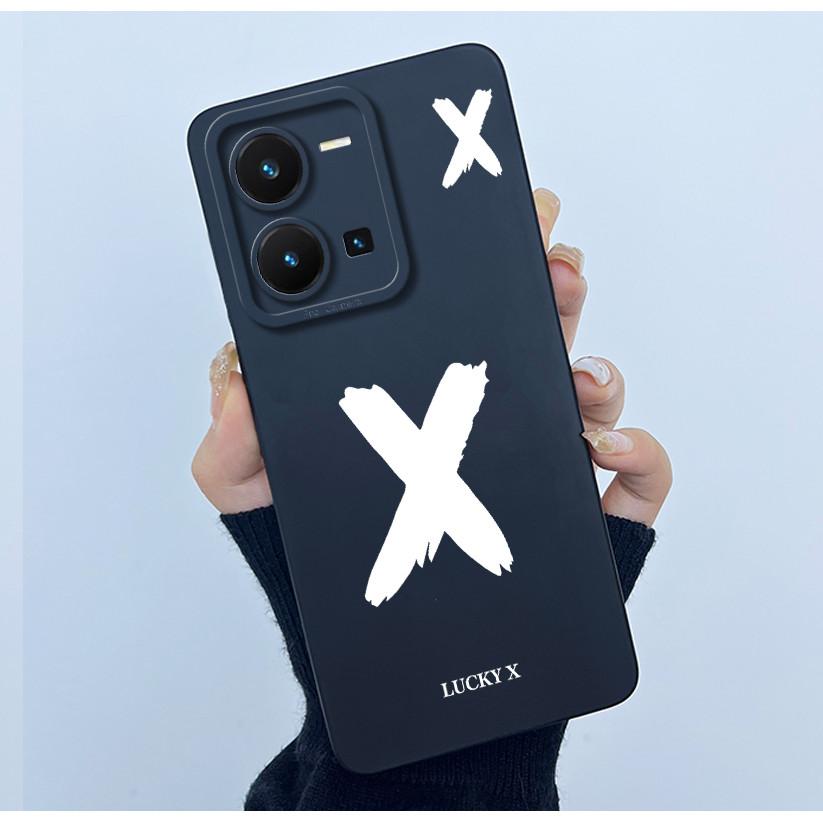 Чехол для Vivo Y35 Милые начальные буквы Мягкая задняя крышка из жидкого силикона для Vivo Y 35 4G Funda Защита от падений Защитный чехол