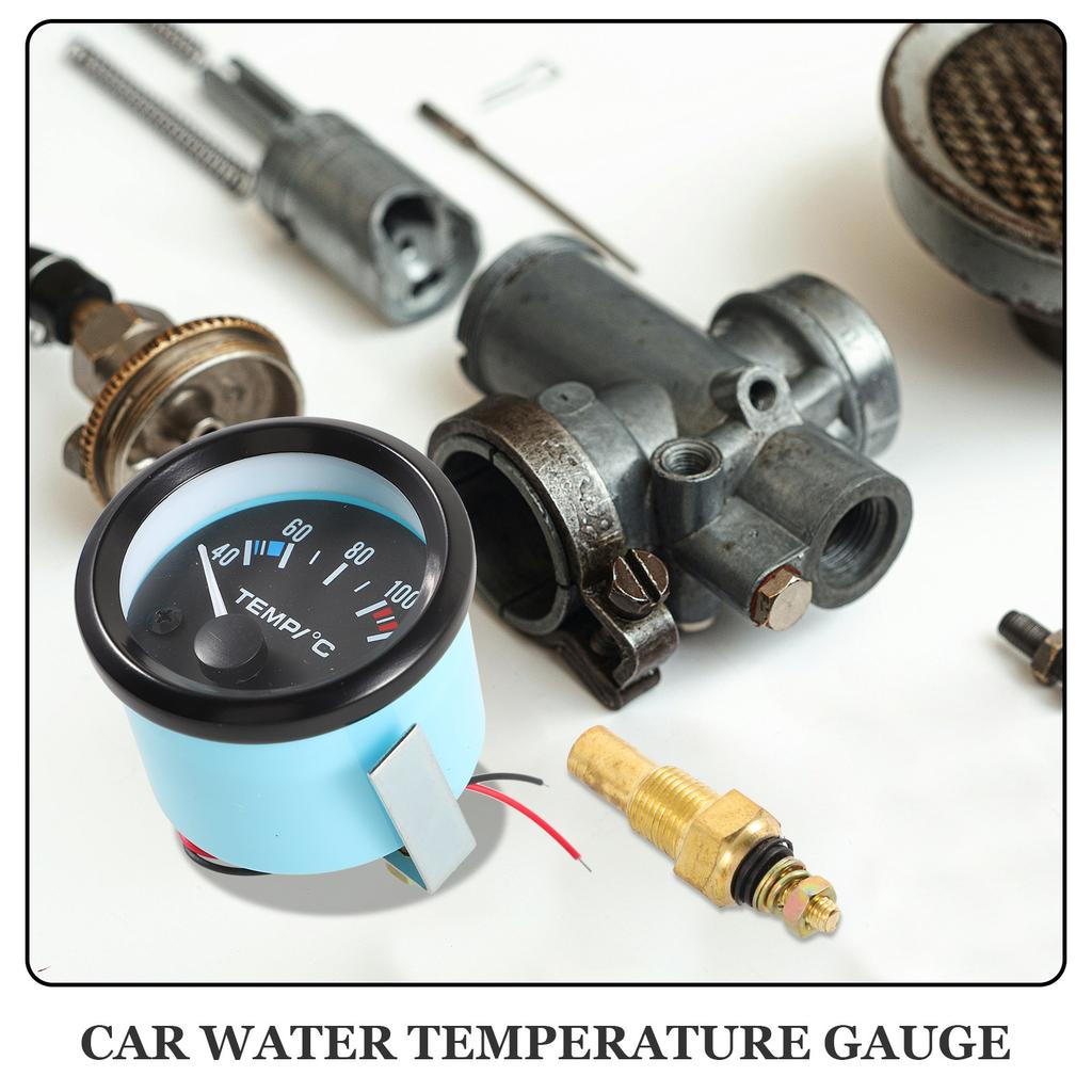 Universal 12V Automotive Water Temperature Gauge High Accuracy Car Water Temp Gauge Automotive Part Easy Install Iron ABS