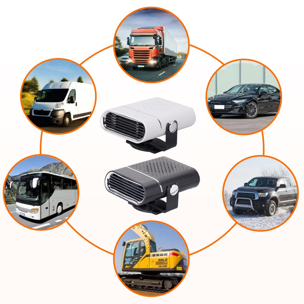 12V/24V Car Heater 150W Car Heater 360° Adjustable Front Window Windshield Defogging And Defrosting Heater For Cars/Trucks