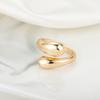 Water Drop Simple and Versatile Glossy Open Ring for Women