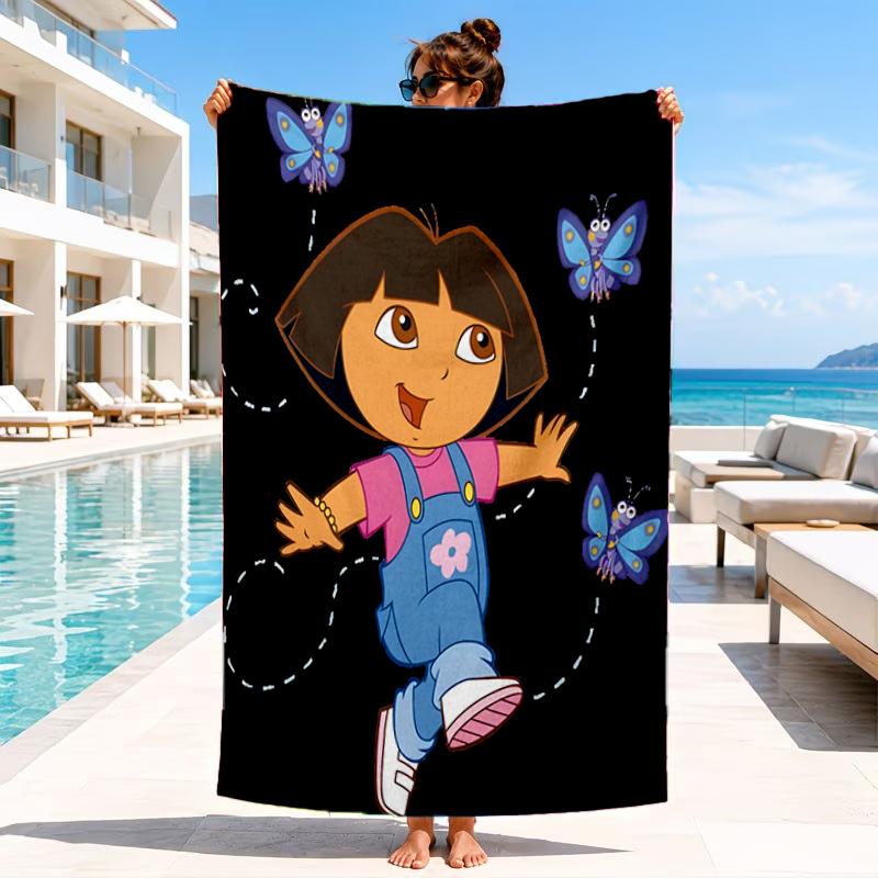 The Explorer do-ra Adventure Beach Towel, Microfiber Beach Towel, Perfect For Pool, Beach, Travel, Home Decor Beach Party Fan gifts