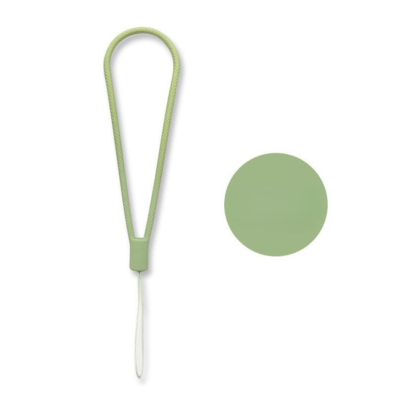 1Pc Color Simple Liquid Silicone Mobile Phone Lanyard Portable Phone Camera Handheld Fan Keychain Non-slip Anti-lost Wrist Strap