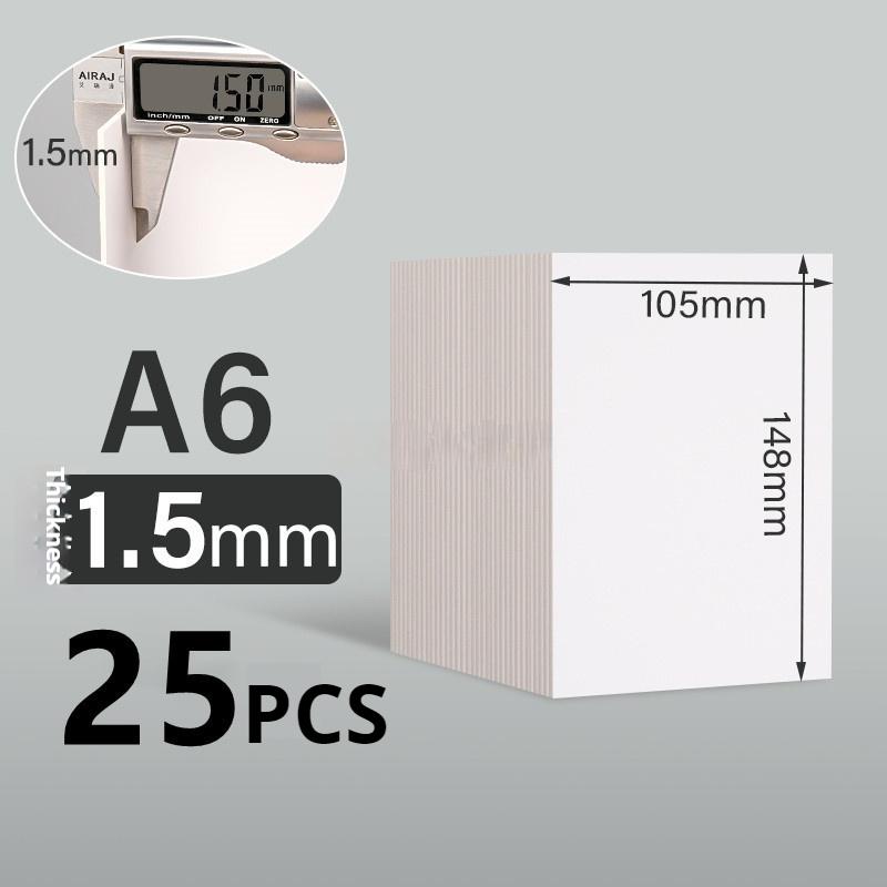 A7/A6/A5/A4 Белая Крафт-бумага для DIY Открыток 10/25 Листов 1/1,5/2 мм Толстая Рукодельная Бумага Картон для Открыток