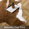 NOAHAS  Faux Fur Animal Cow Hide Carpet,Sturdy and Large Size Cow Print Rugs, Suitable for Bedroom Living Room Western Decor