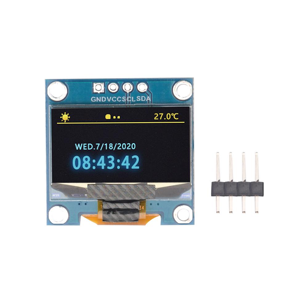 1.96 Inch blue yellow OLED I1C IIC Display Module 11861 118x61 Pixel SSD1111 Mini Self-Luminous OLED Screen Board for arduino