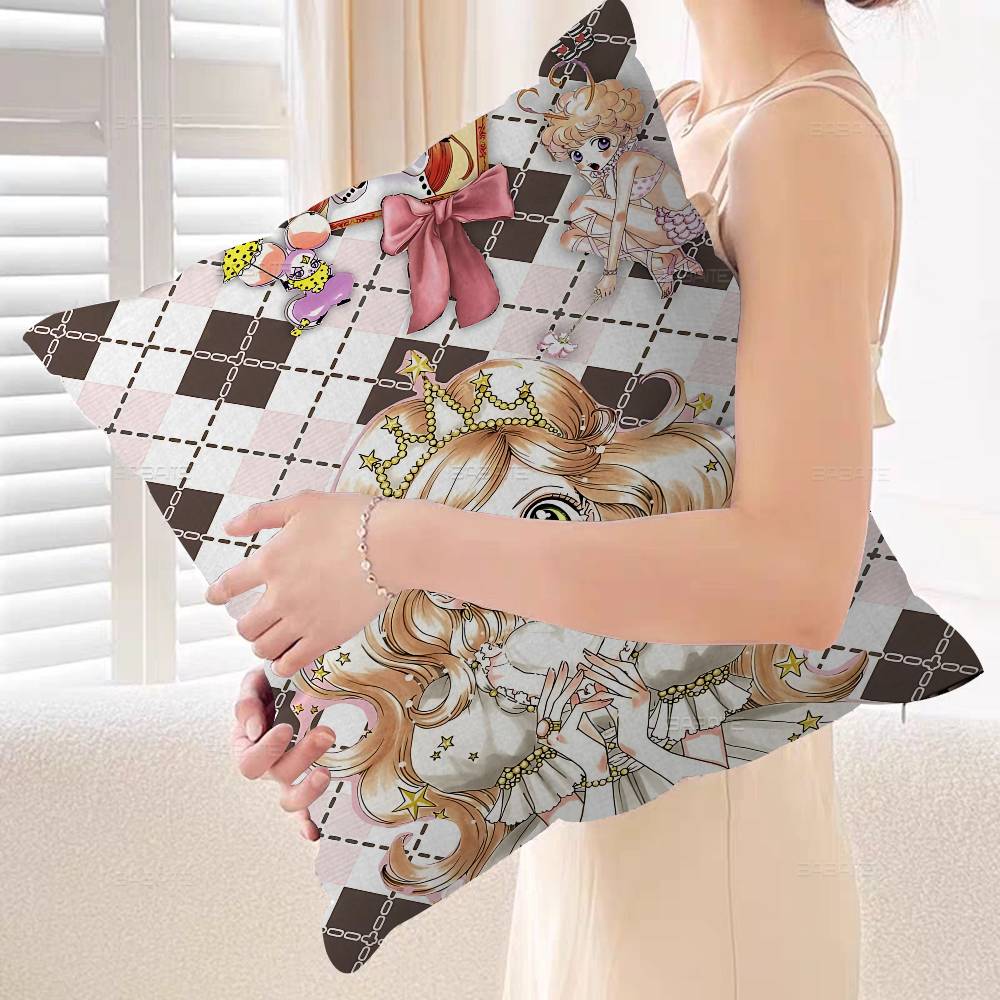 Аниме Сахарный сахар Руна Наволочка Полиэстер Подушки для дивана Декоративные накидные подушки Украшение дома Наволочка