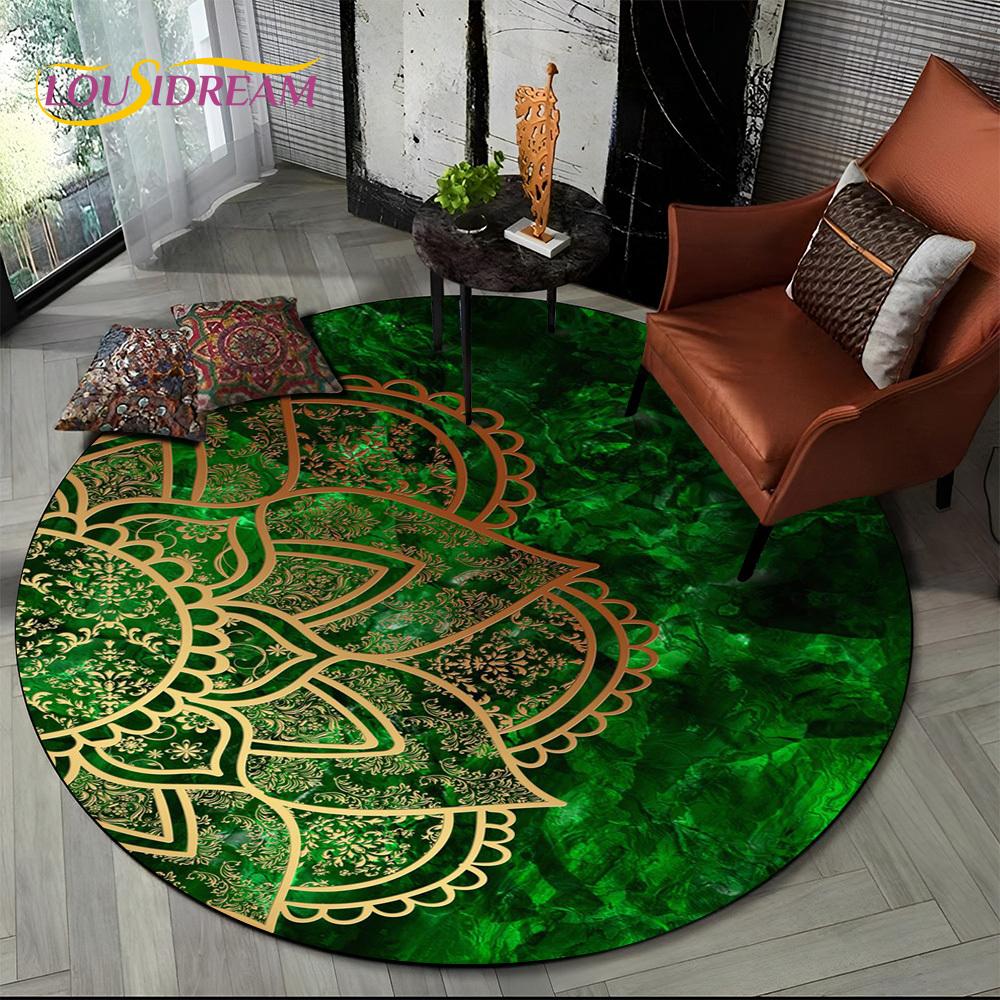 3D Meditation Mandala Bohemia nature Spirit Yoga Round Carpet Rug for Living Room Bedroom Child Decor,Pet Area Rug Non-slip Mat