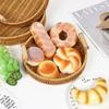 1Pcs Round Shape Storage Tray Fruit Vegetable Cake Wicker Plastic Rattan Threads Basket