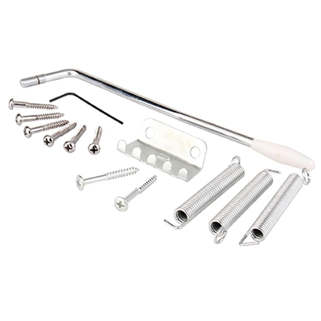 Musiclily Тремоло Бридж для гитары ST Strat Electric Chrome 10,5 мм,