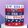 Набор из 6 штук Любовь США Американский Звездно-полосатый флаг Резиновый браслет на запястье С принтом в честь Дня Независимости Силиконовый браслет