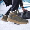 Men Winter Plus Velvet Snow Boots Casual PU Lace Up Warm Outdoor Cotton Shoes Large High Top Thick Antiskid Shoe 39-48