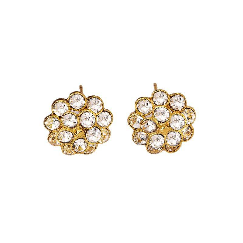 Fashion exquisite red flower earrings women's stud earrings tide ethnic style temperament celebrity high sense niche earrings
