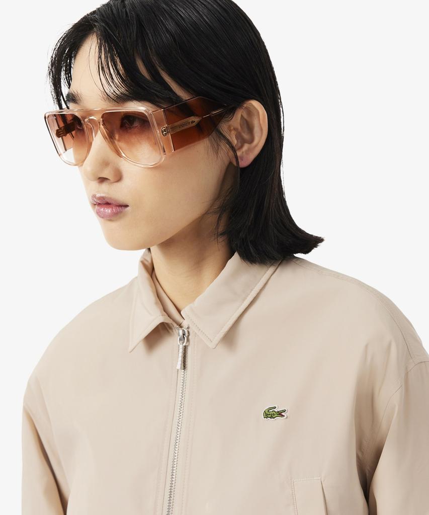 LACOSTE Women'S Collared Short Zip-Up Jumper Bf5917-56N S69