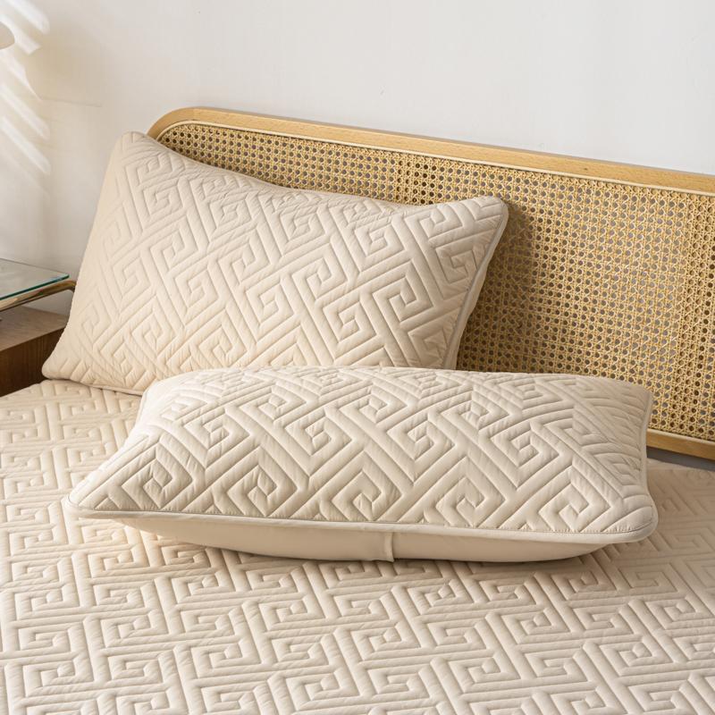 1 Piece Waterproof Jacquard Fabric Pillowcase Moisture And Sweat Proof Pillow Cover 48x74cm For Bedroom Home Hotel Detor