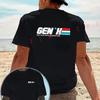 GEN X THE TRUE FAFO GENERATION graphic motorcycle T-Shirt Cotton Double-Sided Print Men‘s Casua