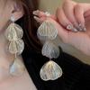 Trendy Flower Long Hanging Earrings Retro Ginkgo Leaf Hollow Earrings Petal Earrings Studs  Hipster