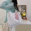 Lightweight Nylon Bag With Open Closure And Floral Detail For Women Daily Fashion