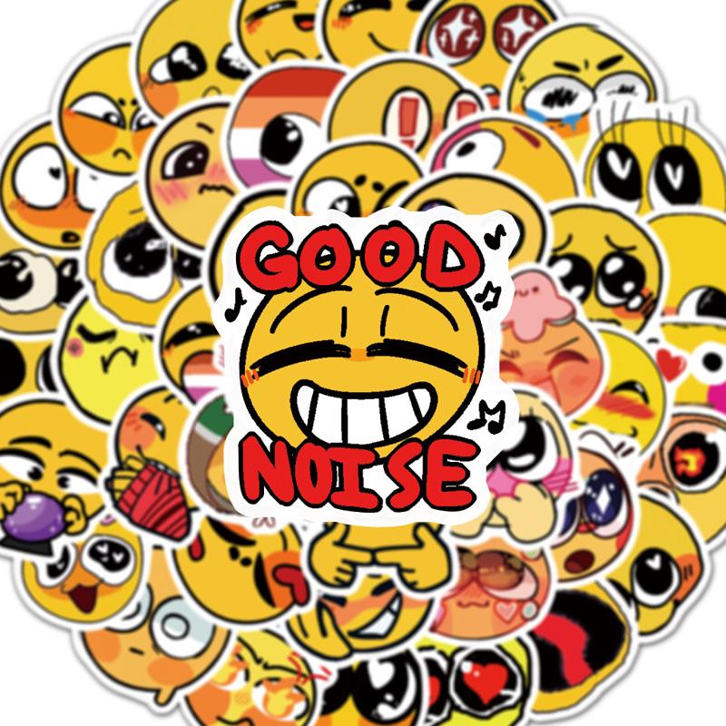 100Pc Cute Smiley Emoticon Stickers Same Cute Stickers Vtuber Luggage Stickers Mug Stickers Notebook Decoration Stickers