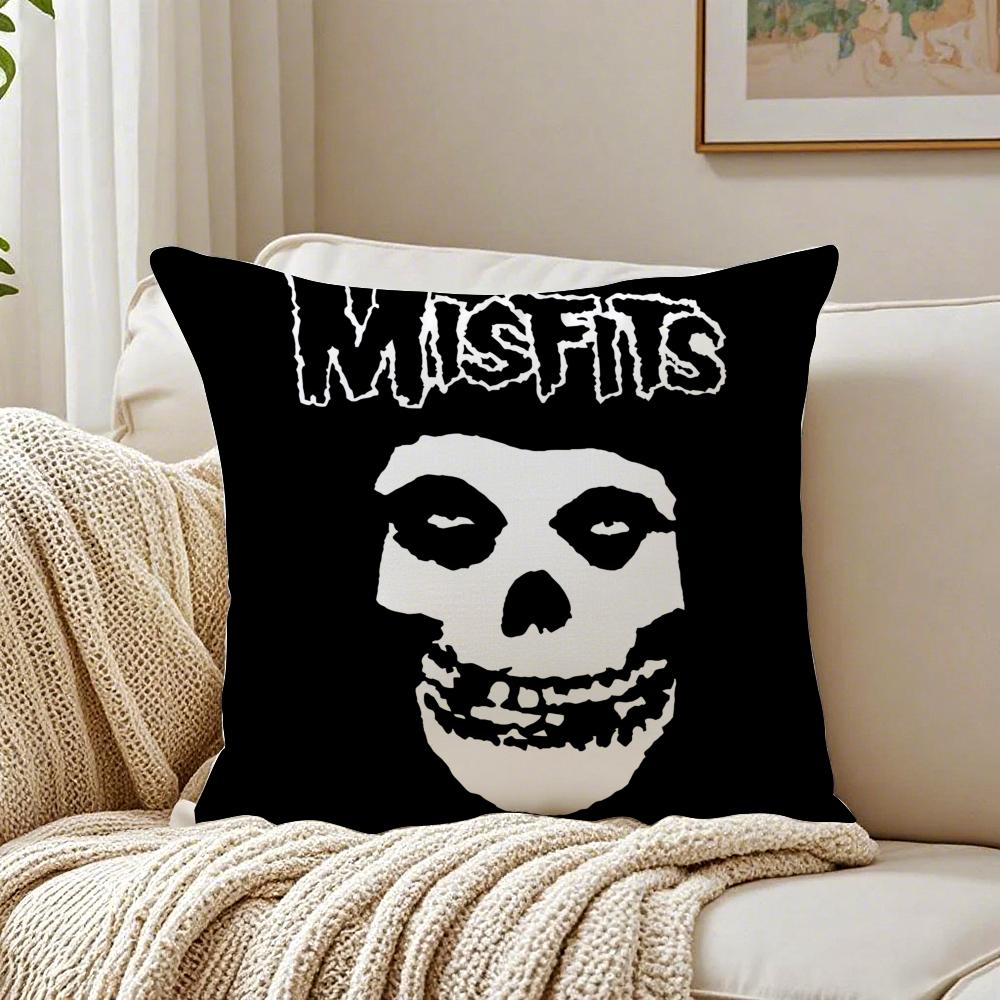 band punk TThe MMisfits Cushion Cover Pillowcase Antidustmite living Room Sofa Decor Cushion Room