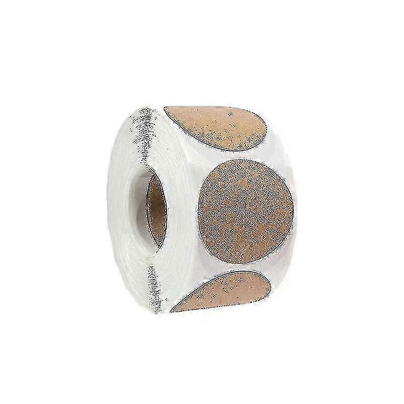 500 blank round kraft labels 1 roll, price/shop/craft tags
