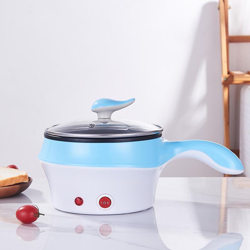 Многофункциональная мини-электрическая плита: Сковорода и кастрюля с антипригарным покрытием для офиса, общежития и студентов