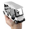 Yousheng Die-cast Golf Cart Toy 1:20 Scale Alloy Golf Cart Model with Clubs Mini Golf Cart Pull-back Vehicles Golfing Themed Office Desk Decoration