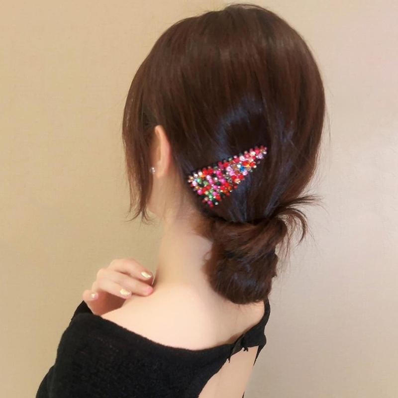 Блестящие хрустальные заколки для волос со стразами, изысканные заколки для челки, модные аксессуары для волос