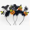 Adult Teens Headband Wing&Skull&Pumpkin Shape Hair Hoop Halloween Party Headpiece Woman Girls Cosplay Costume Hairband