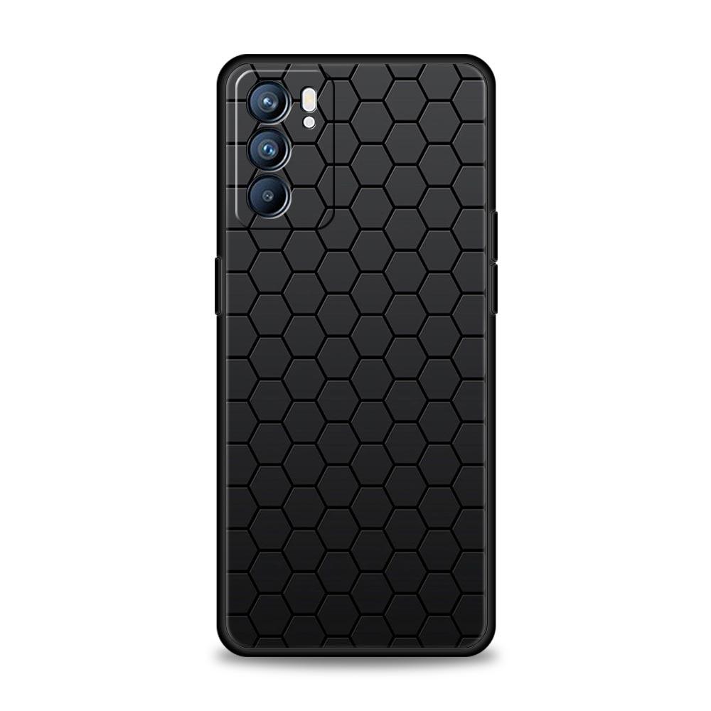 Чехол из углеродного волокна для Oppo Find X6 Pro X5 A54 A53 A52 A9 2020 A15 A95 A17 A16 A76 A74 A57 Reno7 Reno6 Pro Plus 5G Черная крышка