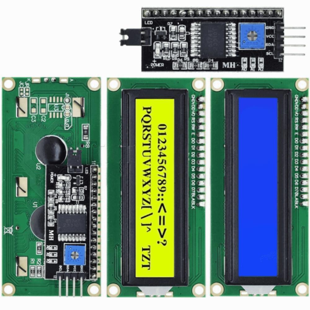 5V Operation IIC LCD Display Yellow Green Screen PCF8574 Interface I2C Adapter Electronic Projects