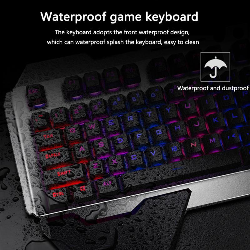 Беспроводная игровая клавиатура K680, мышь, металлическая панель с RGB-подсветкой, перезаряжаемая геймерская мышь, водонепроницаемый набор клавиатур