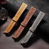 Breathable Cowhide Watch Strap for Omega for Seiko Watch Band 18/19/20/21/22/24mm Genuine Leather Wristband Black Clasp Bracelet