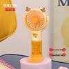 USB Rechargeable Mini Cartoon Handheld & Desktop Fan - Silent, Portable, Strong Wind