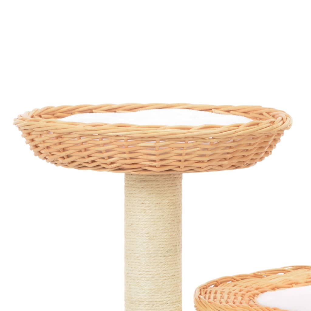 Cat Scratching Post Natural Wicker & Sisal