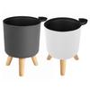Самополивающийся цветочный горшок, горшок для растений с ножками из цельного дерева, однотонный цветочный горшок с дренажными отверстиями для домашнего сада