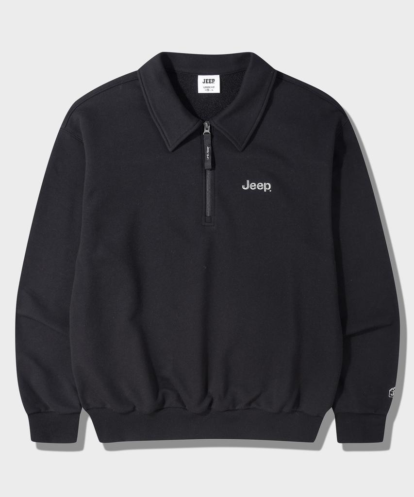Свободная толстовка JEEP с воротником и молнией на половину (Jq5Tsu834Bk)