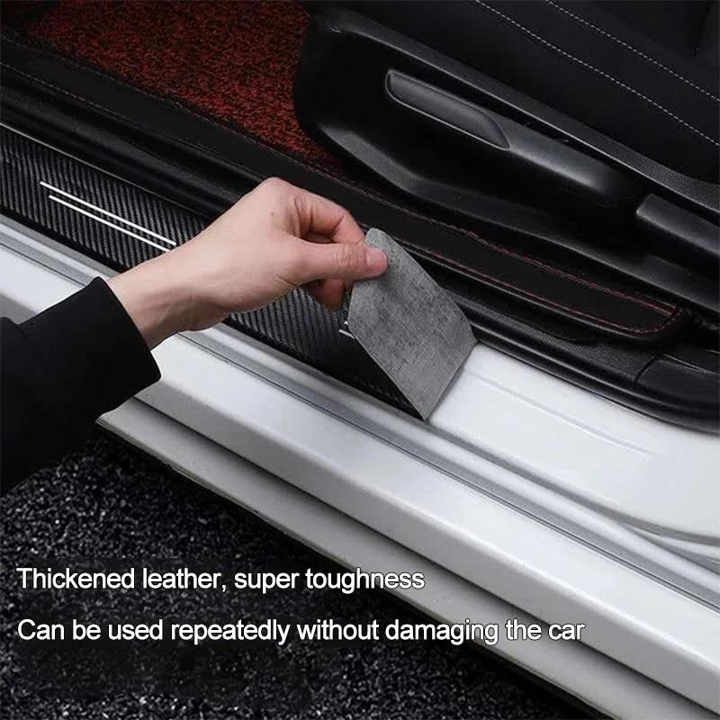 1/4/5PCS Auto Carbon Fiber Door Sill Trim Anti-Scratch Protective Sticker for Jeep Renegade Wrangler JK Grand Cherokee Compass ALW1