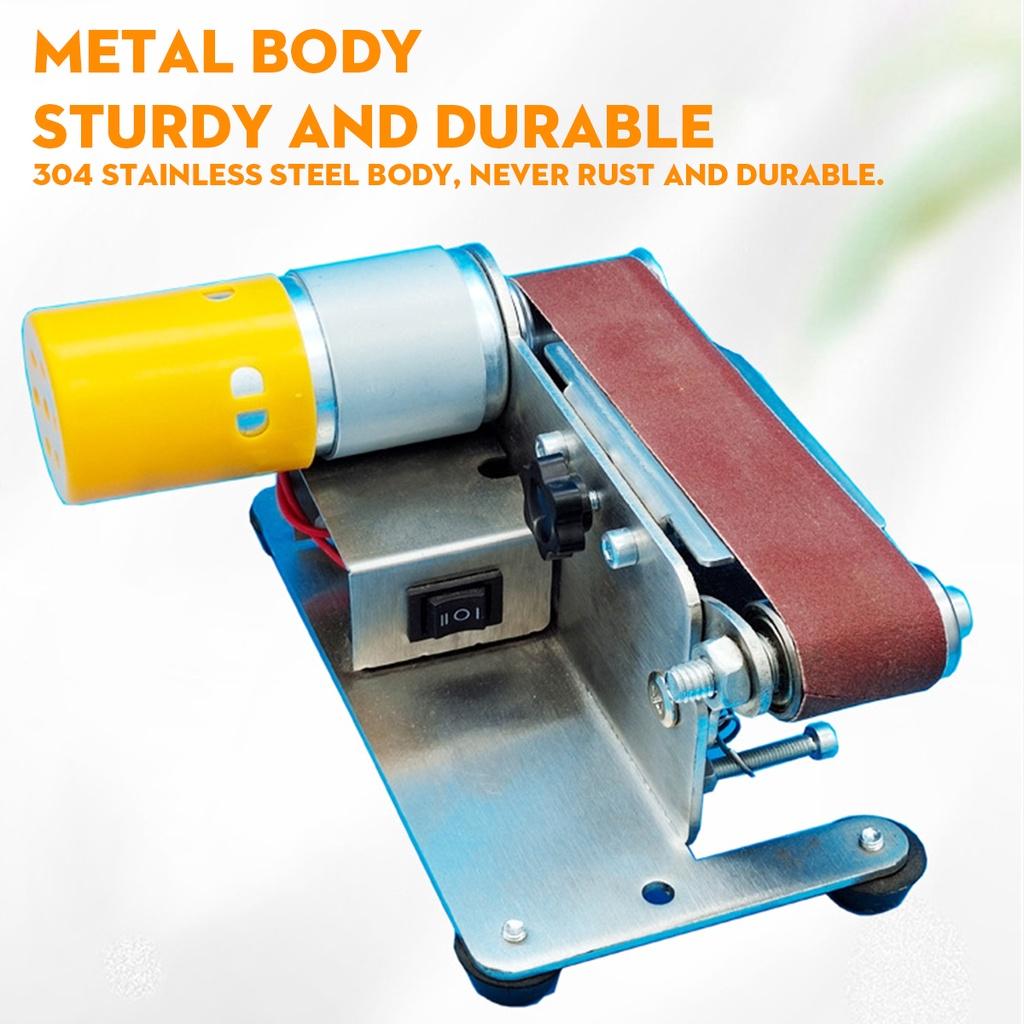 Электрическая ленточная шлифовальная машина 220 В, мини DIY полировально-шлифовальный станок, точилка для кромок, деревообработка, многофункциональная шлифовальная машина «сделай сам»