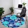 1pc Star Circle Pattern Chair Carpet for Office, Non-slip, Soft and Durable Office Rug, Perfect for Office Yy251227158
